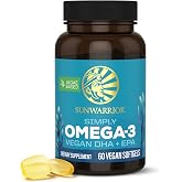 Vegan Omega 3 Algae Oil Plant-Based, DHA & EPA from Algae Oil | 30 Servings | 550mg Omega-3s per 2 Softgels with 300mg DHA & 