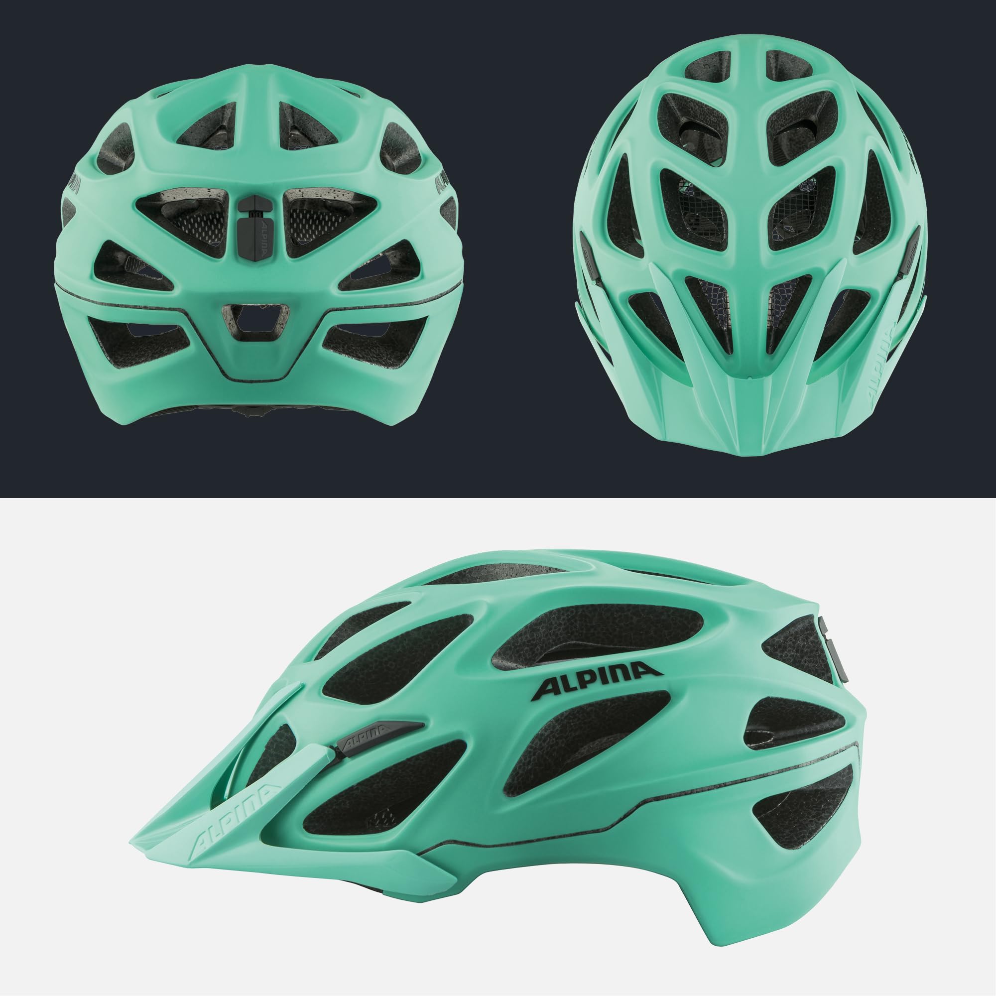 Alpina Mythos 3.0 L.E. - Leichter, Optimal Belüfteter & Anpassbarer Fahrradhelm Mit Antibakteriellen Polstern Für Erwachsene, Turqouise matt, 52-57 cm 4