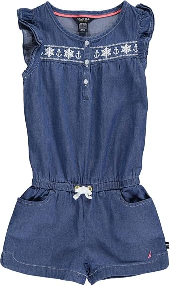 girls chambray romper