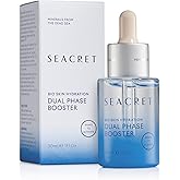 SEACRET Minerals Bio Skin Hydration Dual Phase Booster Facial Serum, Dead Sea Minerals, Jojoba, Argan, and Almond oils Deeply Hydrate, Daily Use, 1 Fl Oz / 30 ml