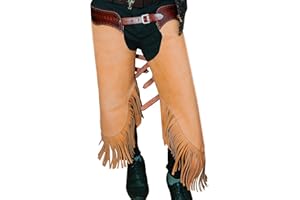 Hulara Suede Leather Western Cowboy Chaps for Men/Womens Chaps Hunting Protective Chaps with Yoke Set