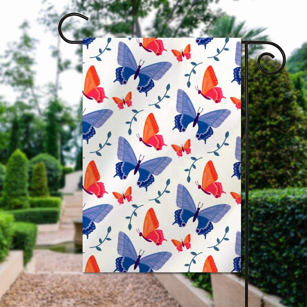 Mini Flag Small Garden Yard Flag 18x12 Vertical Double Sided Elegant Butterfly