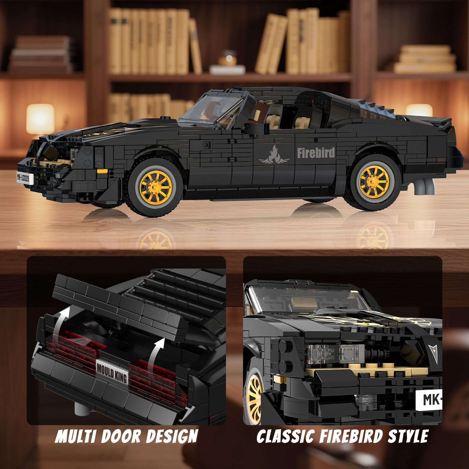Mould King Technik Spielzeugauto-Modellbausatz,10029 MOC Sportwagen Bauset,Rennwagen-Bauset für Jungen, Mädchen und Motorsport-Fans, Auto-Geschenk zum Sammeln(1557 Teile) 4