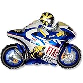 Toyland Moto Racing Motorbike Balloon 26" Foil Balloon - Blue