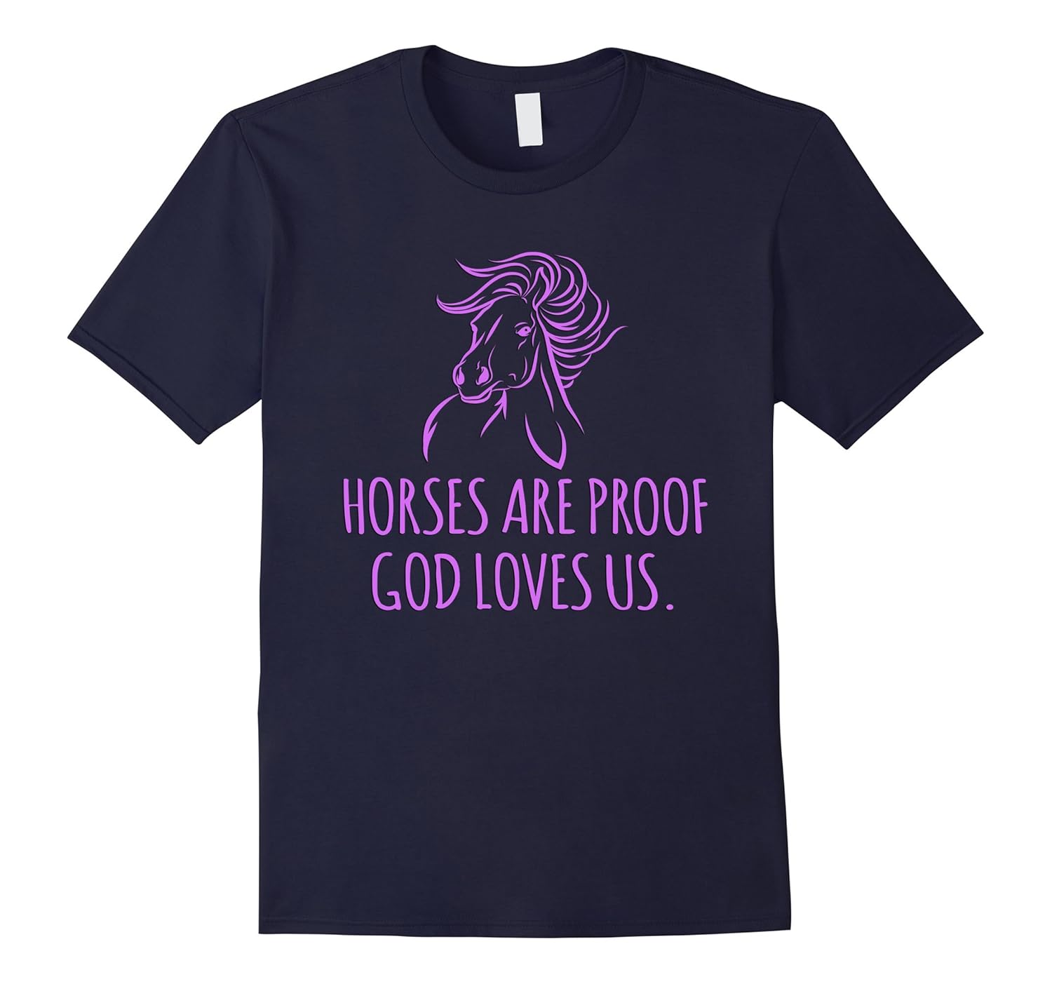 God Loves Us Proof Horse Back Riding Race Faith Hope T Shirt-ANZ