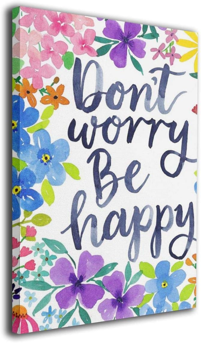 Amazon Com 8 X12 Quote Don T Worry Be Happy Canvas Prints Wall Art Cute Paintings Stretched And Framed Ready To Hang Posters Prints Amazon Com 8 X12 Quote Don T Worry Be Happy Canvas Prints Wall Art Cute Paintings Stretched And Framed Ready To Hang Posters Prints