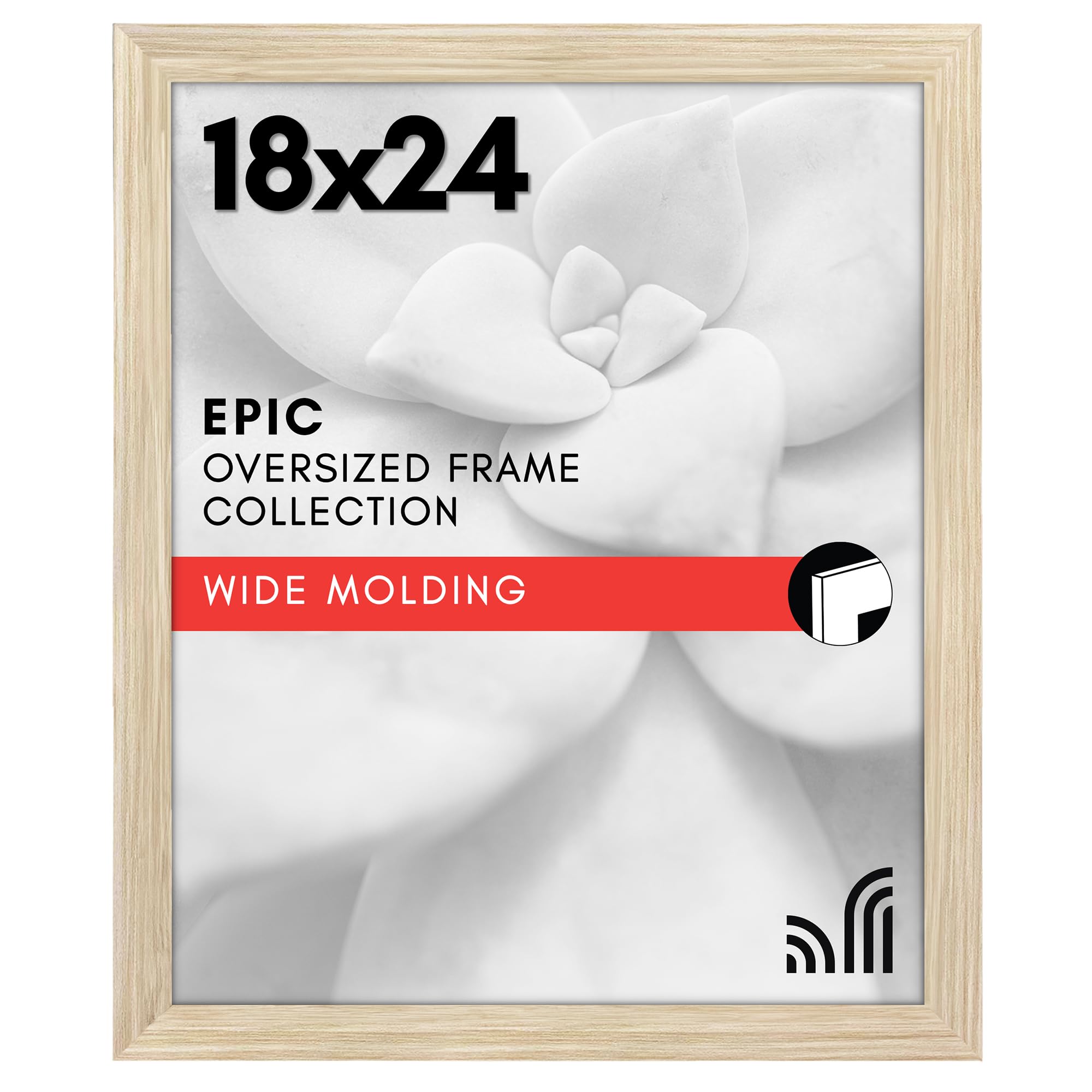 Americanflat 18x24 Poster Frame - Engineered Wood - Natural Oak