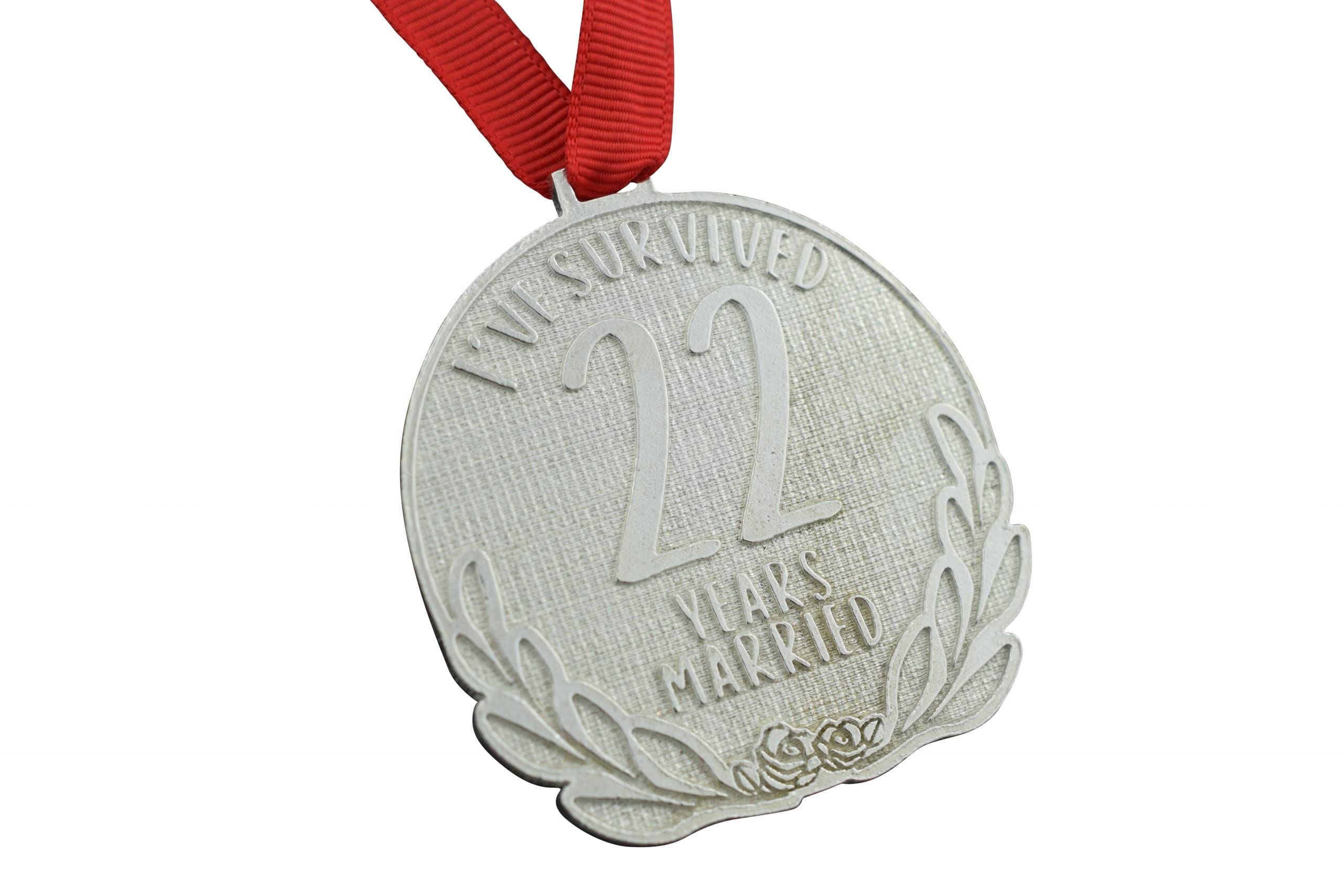 Pirantin 22nd Anniversary Medal – I’ve Survived 22 Year Married Medal