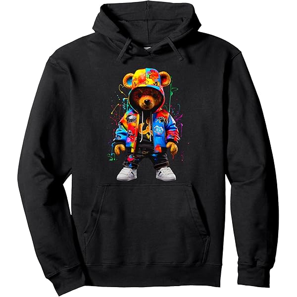 【CPGN】HOPPI BEAR HOODIE Amazon.com: Hip Hop Bear Colorful Teddy Bear With Hoodie