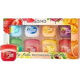 8-Pack Fruit Flavor Lip Balm Set, Mini Lip Mask for Daily Moisture &amp; Overnight Care Helps Soothe Dry Lips