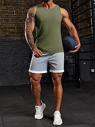 Runcati Men's Workout Tank Tops Sleeveless Ribbed