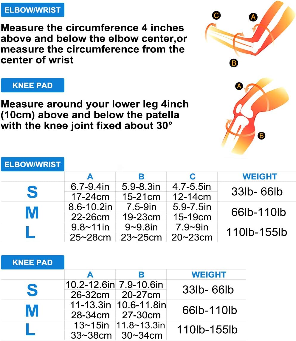 DEKINMAX Knee Pads for Kids & Adult/Youth Protective Gear Set, Knee Pads Elbow Pads with Wrist Guards 3 in 1 for Biking, Skating, and Rollerblading Scooter : Sports & Outdoors