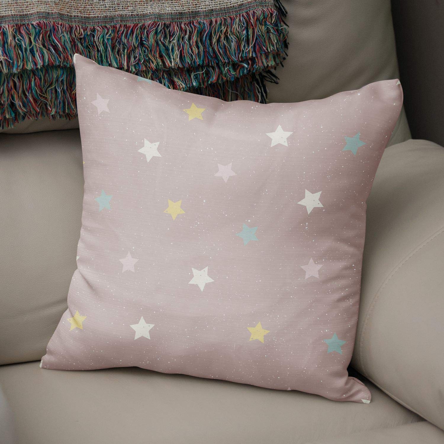 Bonamaison Decorative Cushion Cover Random Pattern, Throw Pillow Covers, Home Decorative Pillowcases for Livingroom, Sofa, Bedroom, Size:50x50 Cm - Designed and Manufactured in Turkey