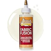 Aleene's Fabric Fusion Glue 4 oz, Permanent and Washable Adhesive, No-Sew Fabric Glue for Clothing, Denim, Polyester, Cotton, Flannel Materials, Dries Flexible