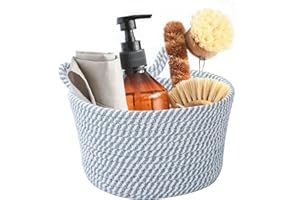 LUSCREAL Woven Baskets for Storage, Decorative Storage Baskets Cute Storage Organizer Cat Cotton Rope Basket, Small Baskets for Organizing, Toy Storage, Decor, Gifts, Laundry, Home Decor Living Room