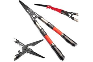 Roamwild Multi-Cutter | 3 Garden Tools in 1 | Hedge Shears, Bypass Loppers & Long Reach Pruning Saw | Features Extendable Telescopic Handles