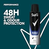 Sure Men Invisible Ice Fresh Anti-Perspirant Aerosol 6x 150ml 48hr Protection view 5