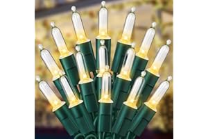 VERRON Christmas Lights, 240 Count 66 FT LED Mini Christmas Tree Lights, Waterproof Christmas String Lights with Green Wire for Patio Holiday Party, UL Approved for Indoor Outdoor Decoration, Warm White