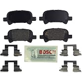 BOSCH BE828H Blue Ceramic Disc Brake Pad Set with Hardware - Rear | Compatible with Select Toyota Avalon, Camry, Solara