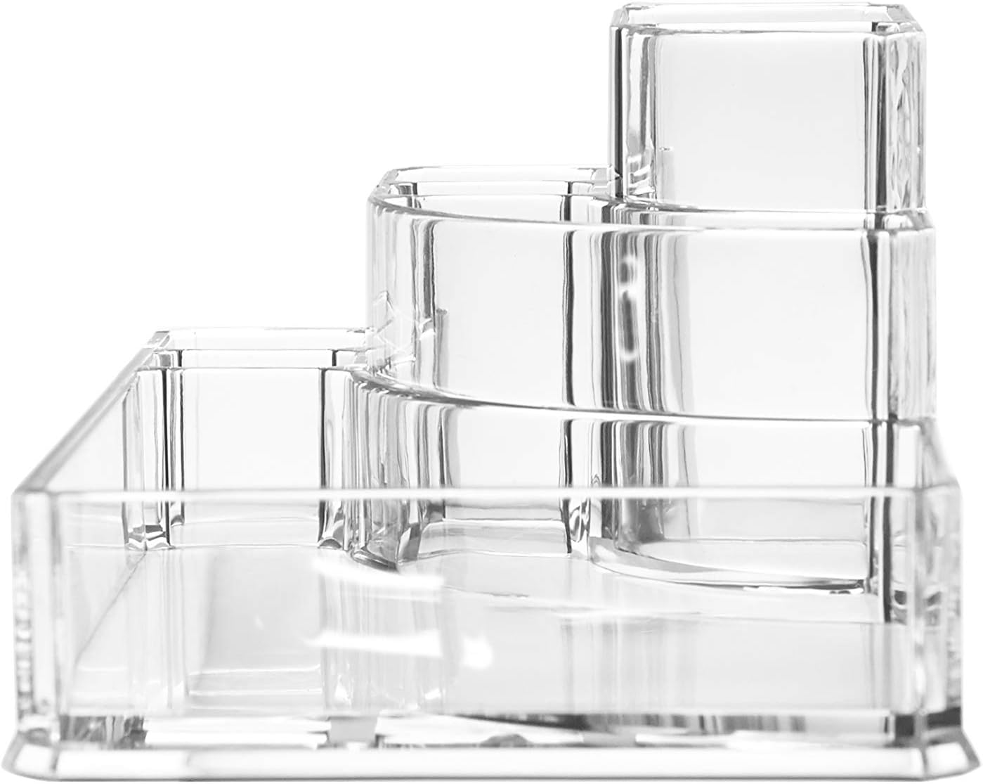  Basics Square Acrylic Cosmetic Makeup Organizer Storage, Small: Home & Kitchen