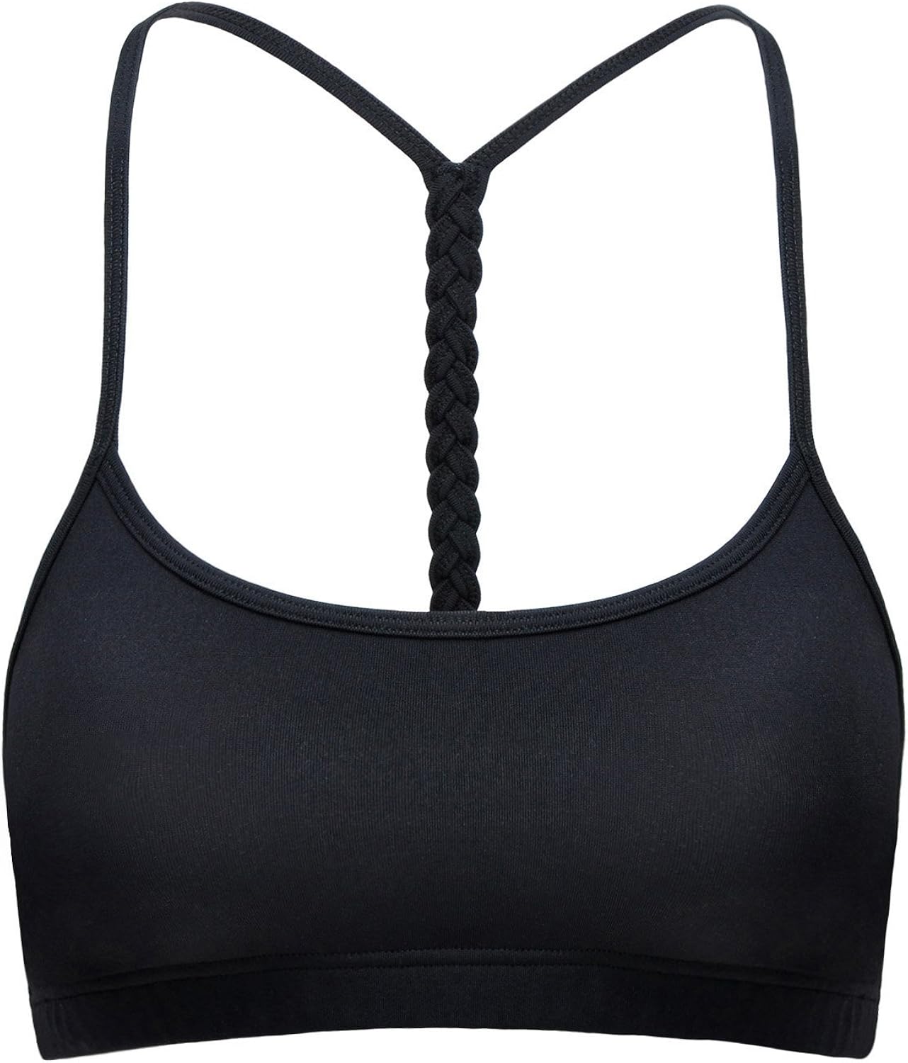 CRZ YOGA Womens Mesh Back Wirefree Padded Cute Spaghetti Strap Bra