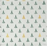 Sleepdown Winter Pine Trees Cotton Napkins 45x45cm Pack of 4 Natural view 1