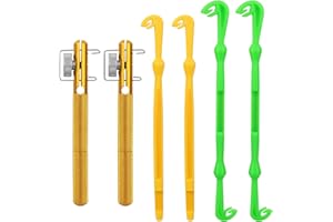 Realure 6 Pcs Fast Hook Tyer Fishing, Line Hook Loop Tyers for Fishing with Easy Hook Knot Tying Tool and Remove Disgorger Fi