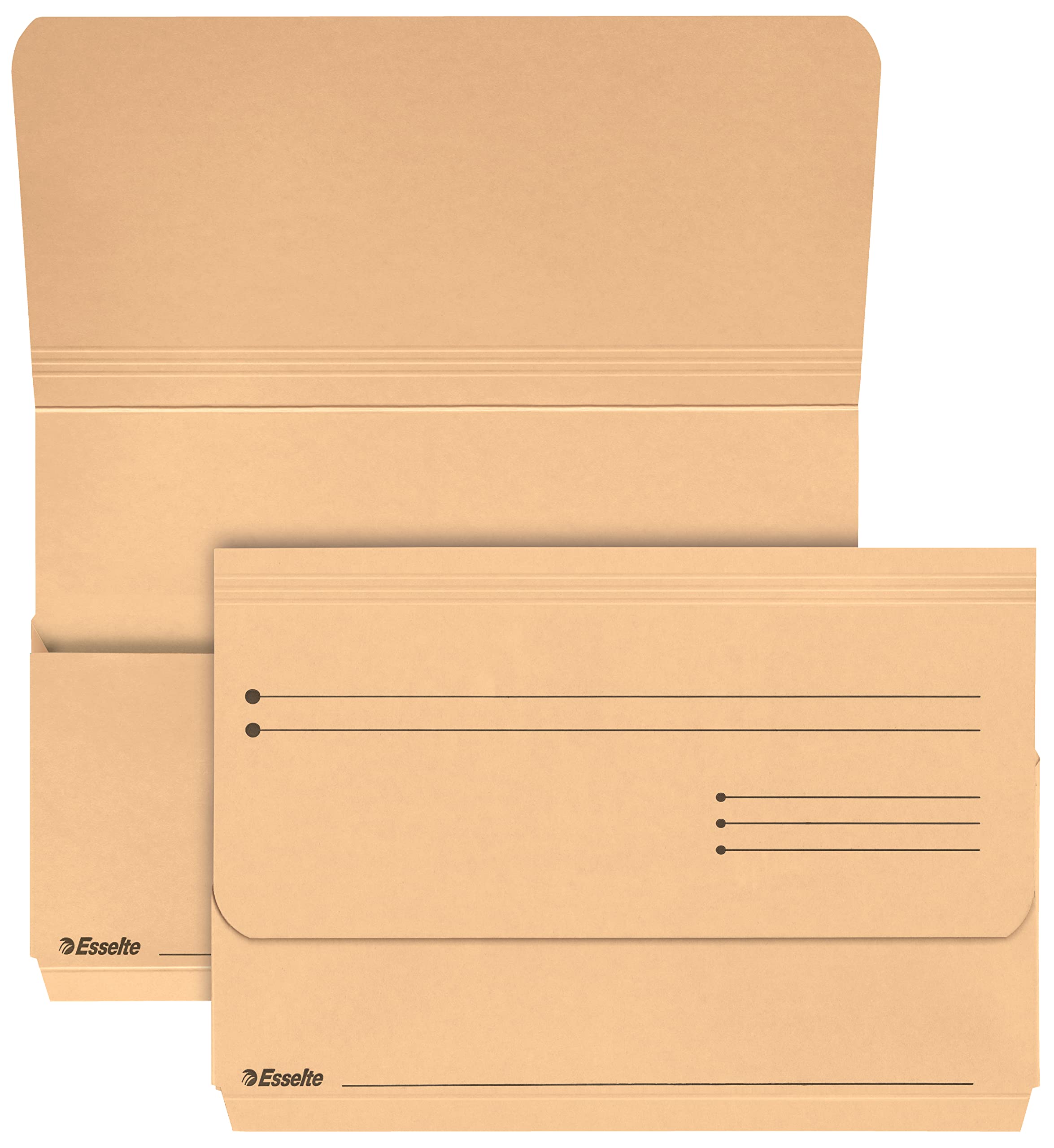 Esselte A4+ Document Wallets, Pack of 1, 200 Sheet Capacity, Expandable Files, Eco Friendly Folders Made with 100% Recycled Card, 100% Recyclable, Large Size Paperwork Organiser, Beige, 15840