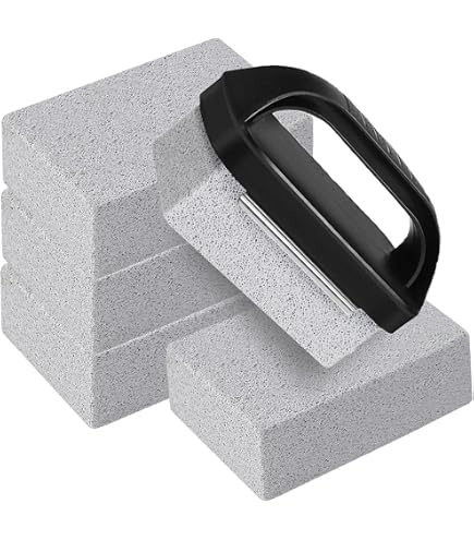 Piedra Pómez Para Limpieza De Piscinas | Bloque Quitamanchas De Calcio Y Óxido | Con Mango, Tamaño 10x7x4 Cm | Para Azulejos, Lechada Y Duchas