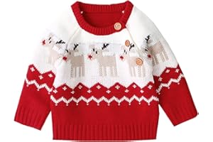GAVOL Toddle Baby Girl Boy Christmas Outfit Baby Girl Boy Christmas Sweater Sweatshirt Warm Crewneck Winter Clothes
