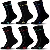 WeciBor Men's Elegant Patterned Design Dress Cotton Crew Socks | Seamless, Ultrasoft 80% RCS Cotton , Anti Odor, Multi Pack, Business Style for Office, Daily Wear, Breathable