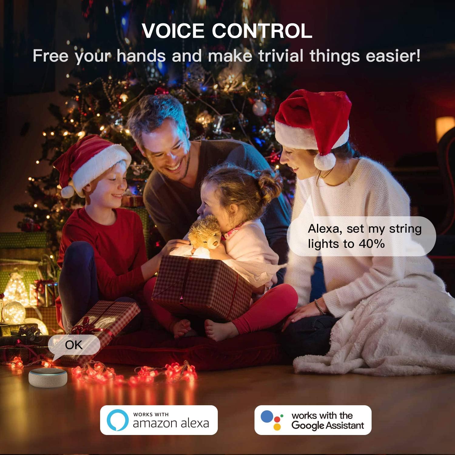 Smart Dimmer Plug Treatlife Outdoor Dimmer Works with Alexa and Google Assistant, WiFi Outlet Remote Control, Smart Home, IP44 Waterproof for Dimmable String Lights, Max Power 400W - - 