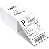 Fuxury Thermal Labels 4x6 200 Labels Fanfold Direct Shipping Label with Perforated and Strong Adhesive Mailing Stickers Paper Thermal Printer Sticker for Most Printer Shipping Supplies