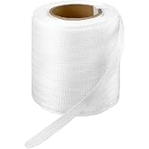 Vincreem 1/2" x 500' Cross Woven Poly Strapping Cord for Shrink Wrap | 600 Lbs Heavy Duty Thickening Flat Rope, High Tension Support Band, for Boat Marine Winter Storage &amp; Outdoor Installation