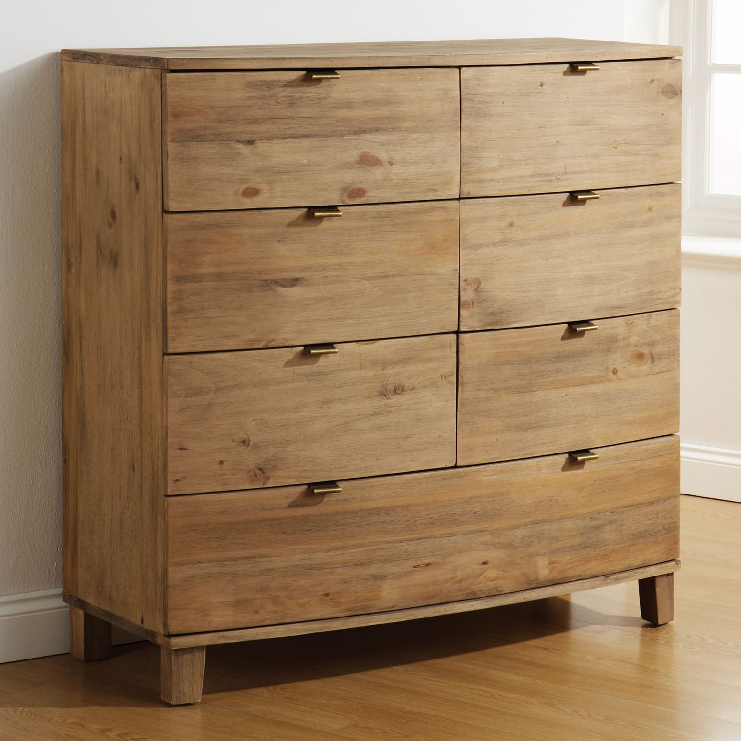 Center One 7 Drawer Chest Of Drawers Olivia Curved 6 Over 1 Wide