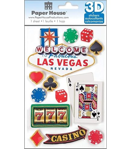 Papier House Productions 3D Karton Aufkleber 'Baseball' Set - 6 Stück Mit Bling & Glitzer Für Scrapbooking
