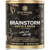 Essential Nutrition Brainstorm Functional Coffee &amp; Spices | L-Theanine, MCT, Clean Energy &amp; Focus, Vegan, Sugar-Free, Keto.