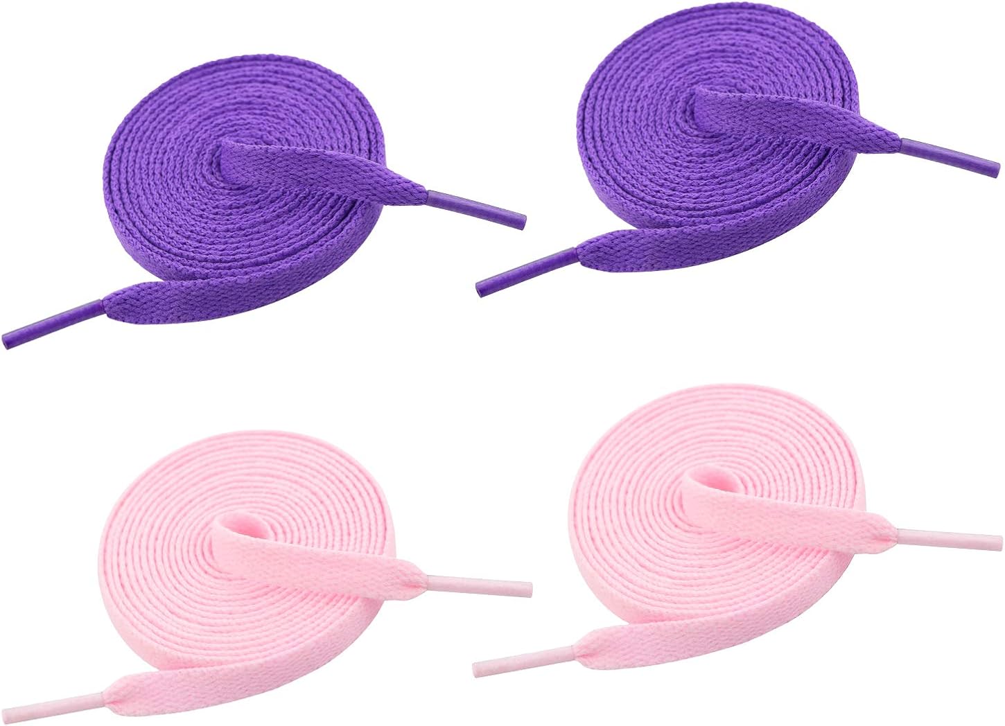 Dedesw Flat Shoe Laces for Sneakers Shoe Strings Athletic Shoelaces 5/16" Wide