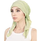 ORKSEA Chemo Headwear for Women Pre-Tied Head Scarf Headwraps Soft Turbans Cancer Hats Chemo Beanie Coverings Scarves