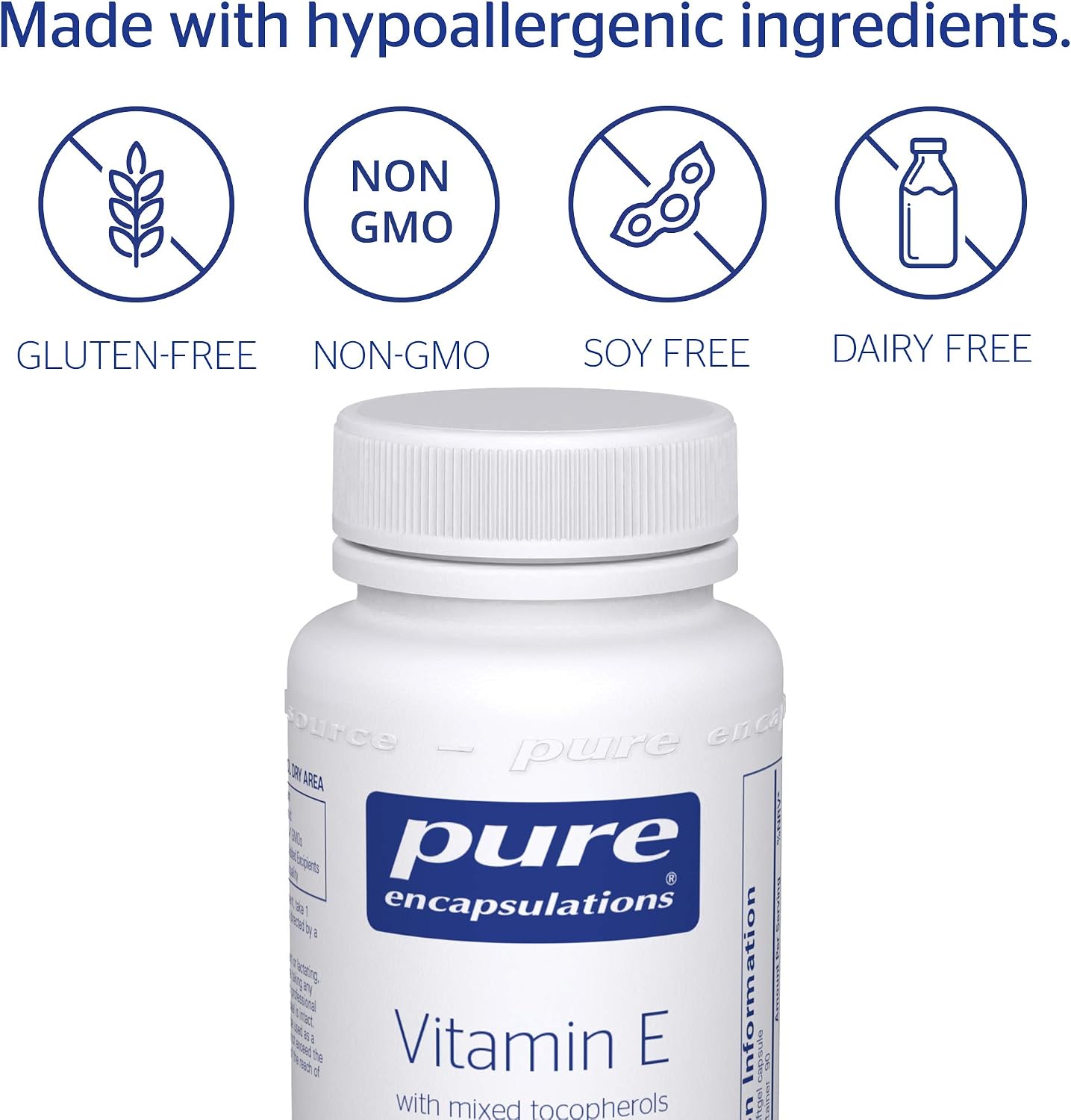 Pure Encapsulations - Vitamin E (with Mixed Tocopherols) - 400 IU Natural D-Alpha Tocopherol - Antioxidant Dietary Supplement - 90 Softgel Capsules - Image 5
