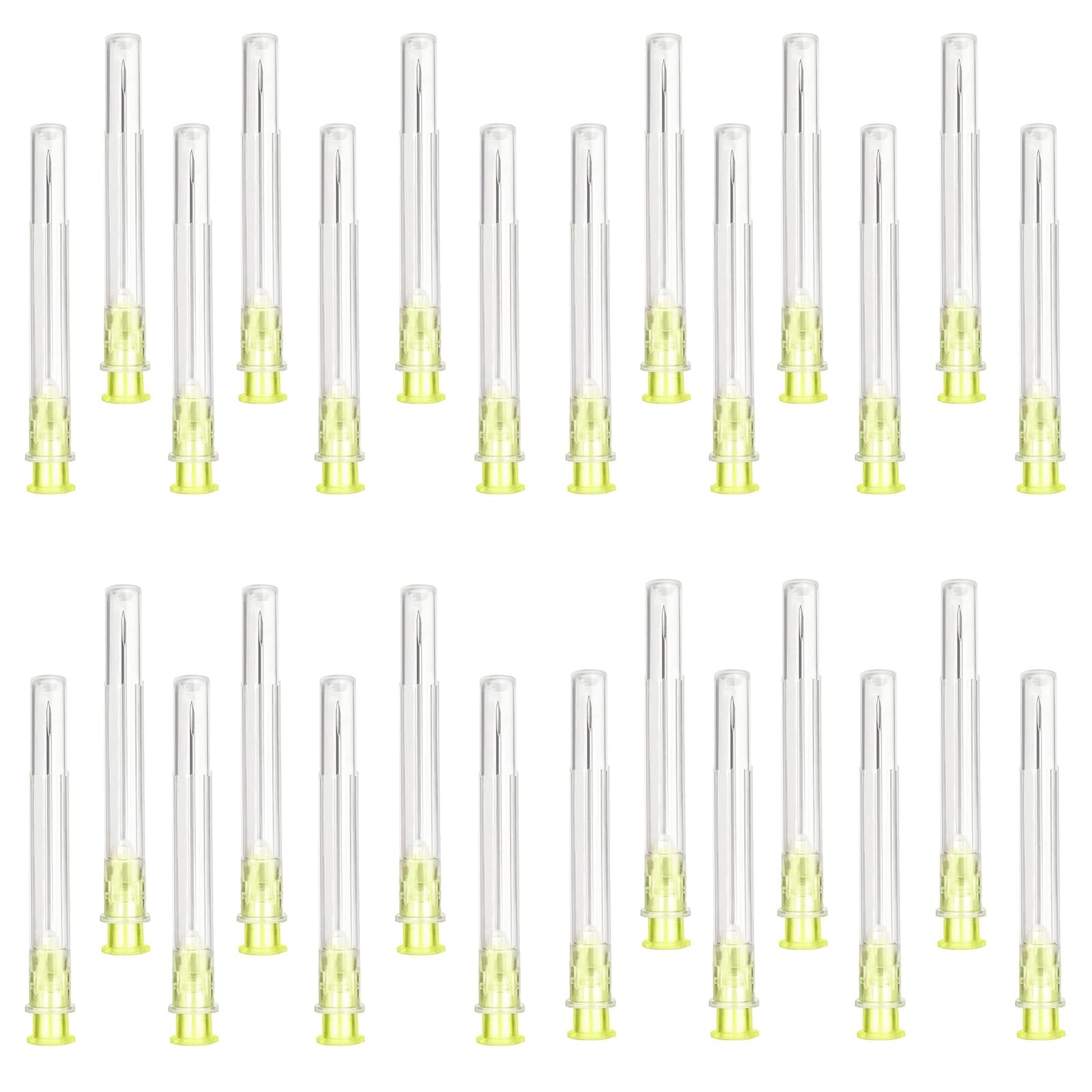 Vokowin Pack of 100pcs (0.9 mm x 25 mm) Stainless Steel Dispensing Tube, Multi-Purpose Measuring Tools, Individually Packed, Refill Tubes for Industry, Hobby and Home Work (K437-1)