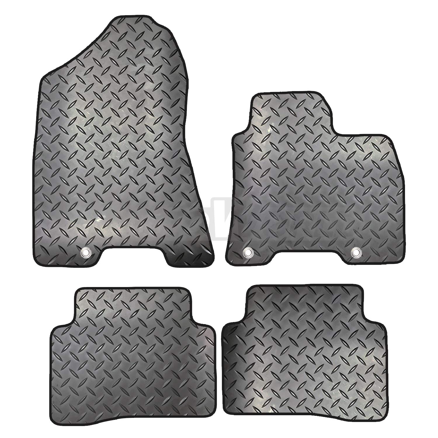 Carsio Rubber 4 Piece Car Mat Set For Hyundai Tucson 2015 to 2020 with [3 Clips] Tailored Fit Floor Mat Complete Accessory Black Custom Fitted - All Weather & Heavy Duty, Anti-Slip Backing