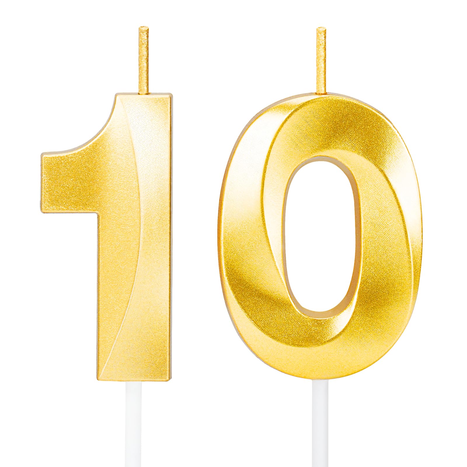 Photo 1 of 10 Birthday Candle,10th Birthday Decorations for Girl Boys,10 Year Old Cake Topper Party Decorations,Number Candles for Birthday Cakes