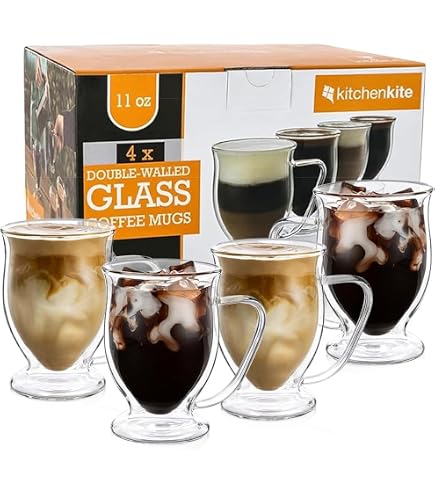 Amazon.com | Godinger Dublin Irish Coffee Mugs for Coffees, Lattes,  Cappuccinos, Smoothies, Hot&Cold Beverages, & More, 6oz Set of 4: Coffee  Cups & Mugs