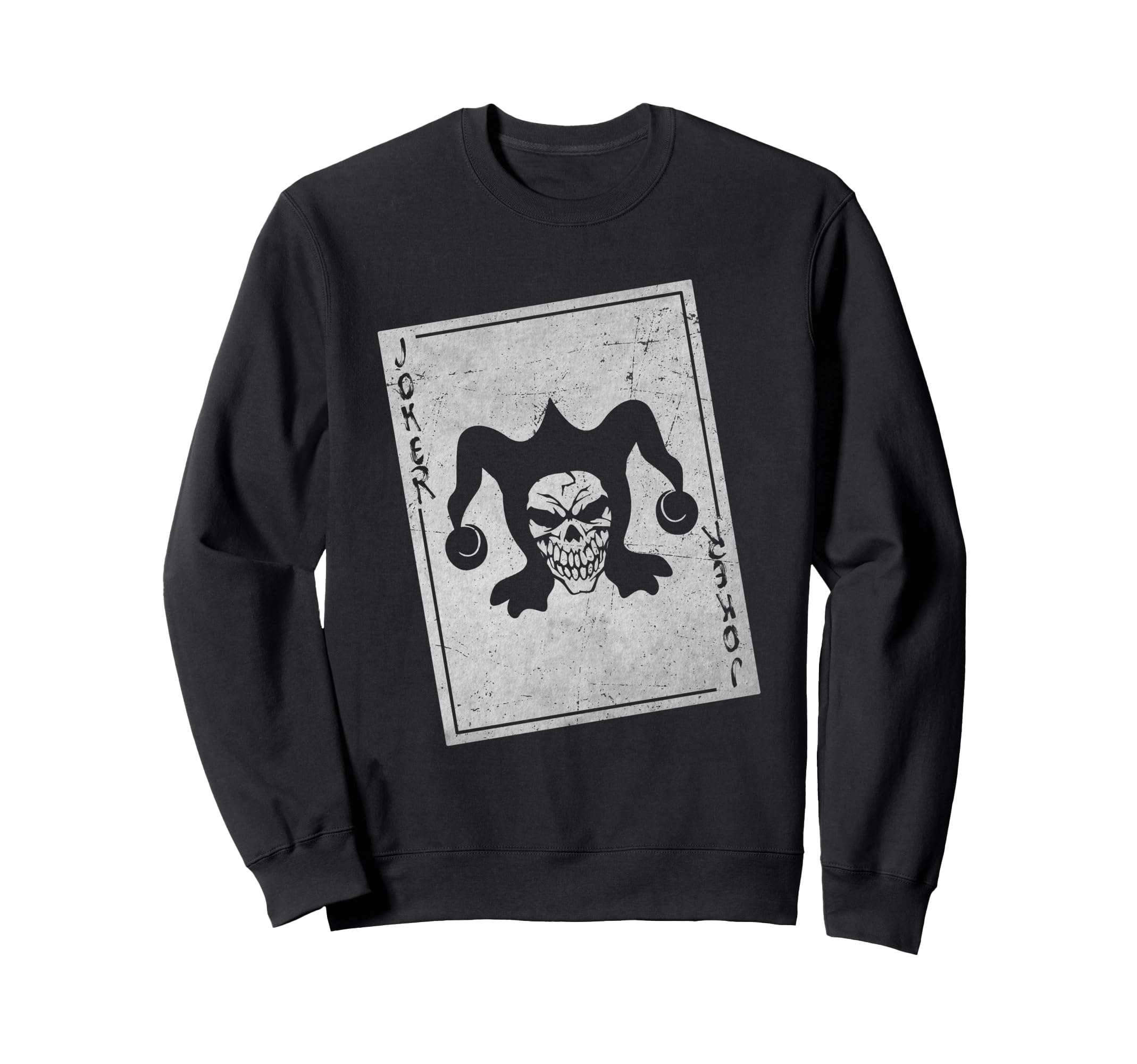 Joker Skeleton Playing Card Cards Gamble Cardgame Sweatshirt