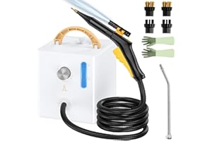 AUXCO High Pressure Steam Cleaner with Trigger Control, Handheld Steamer for Cleaning Bathroom, Kitchen, Car, Furniture, Multi-Surface Tools Included to Remove Dirt, Grime, Grease, and More