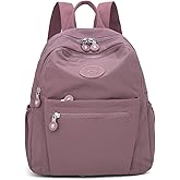 Pealwel Mini Backpack Purse for Women,Small Nylon backpacks for Ladies Backpacks Women Anti Theft Travel Bag (Pink)