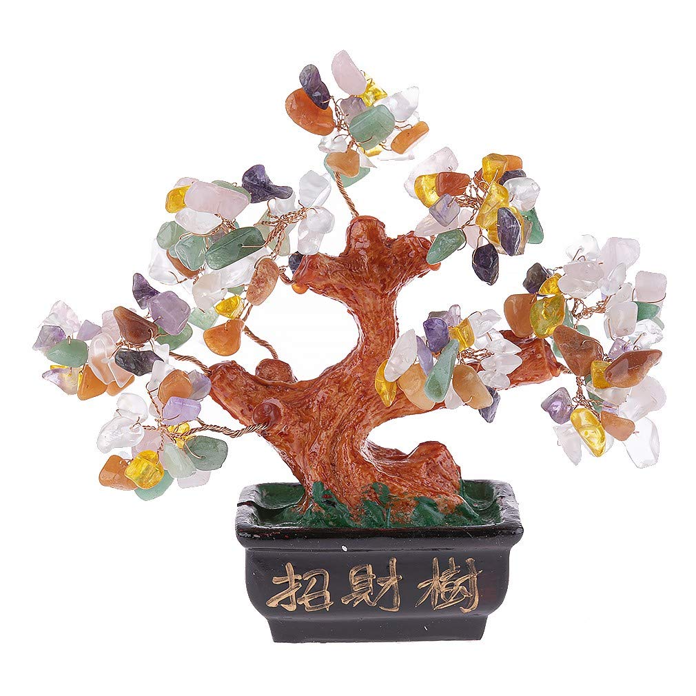lachineuse Feng Shui Tree, Copper, Multicolored, 12 cm