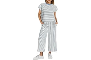 Sweetmoon 2 Piece Sets for Women Summer Outfits for Women Lounge Set with Pockets Womens Travel Outfit for Airplane, Lounging