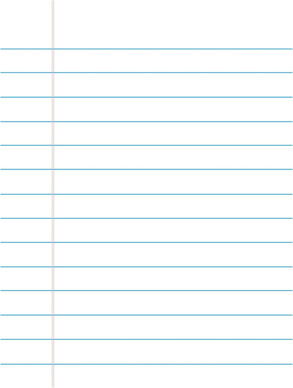 Wallies Wall Decals, Reusable Notebook Paper Style White Dry Erase Wall Sticker, Set of 2